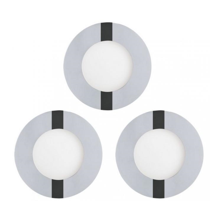 Eglo 78733 - KOMPLEKT 3x LED Süvistatav valgusti vannituppa FUEVA 1xLED/2,7W/230V IP44