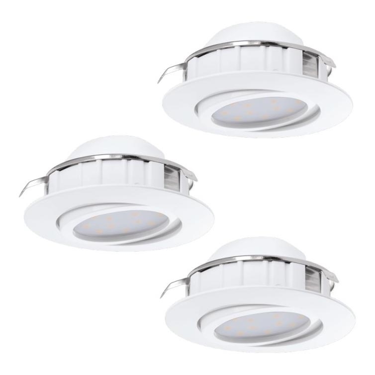 Eglo 78755 - KOMPLEKT 3x LED Süvistatav valgusti PINEDA 1xLED/6W/230V 3000K valge