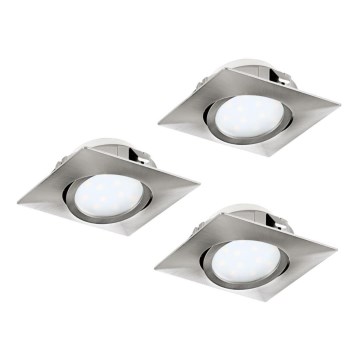 Eglo 78758 - KOMPLEKT 3x LED Süvistatav valgusti PINEDA LED/6W/230V