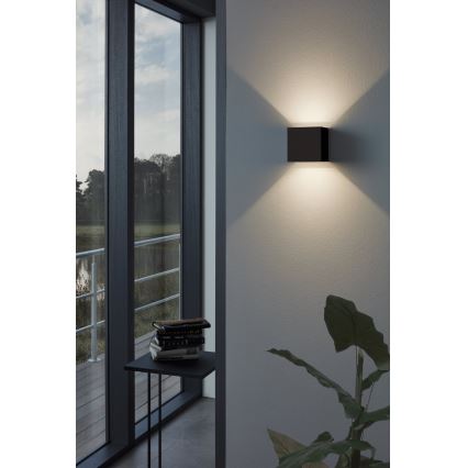 Eglo 79215 - LED Väli seinavalgusti CALPINO 2xLED/3,3W/230V 3000K IP54 must