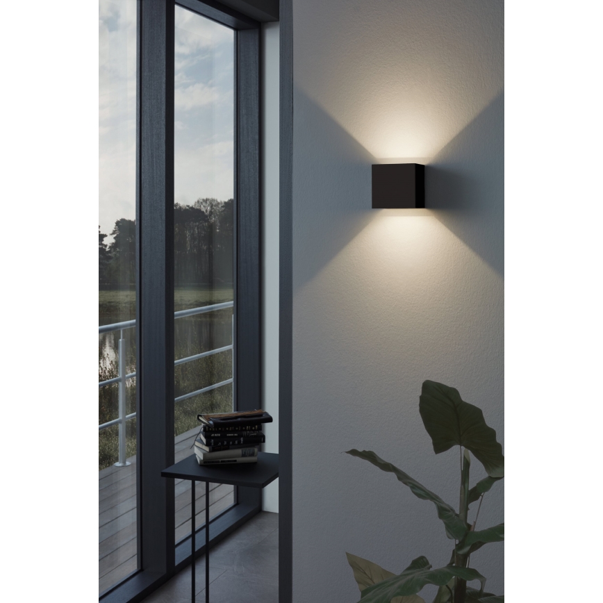 Eglo 79215 - LED Väli seinavalgusti CALPINO 2xLED/3,3W/230V 3000K IP54 must