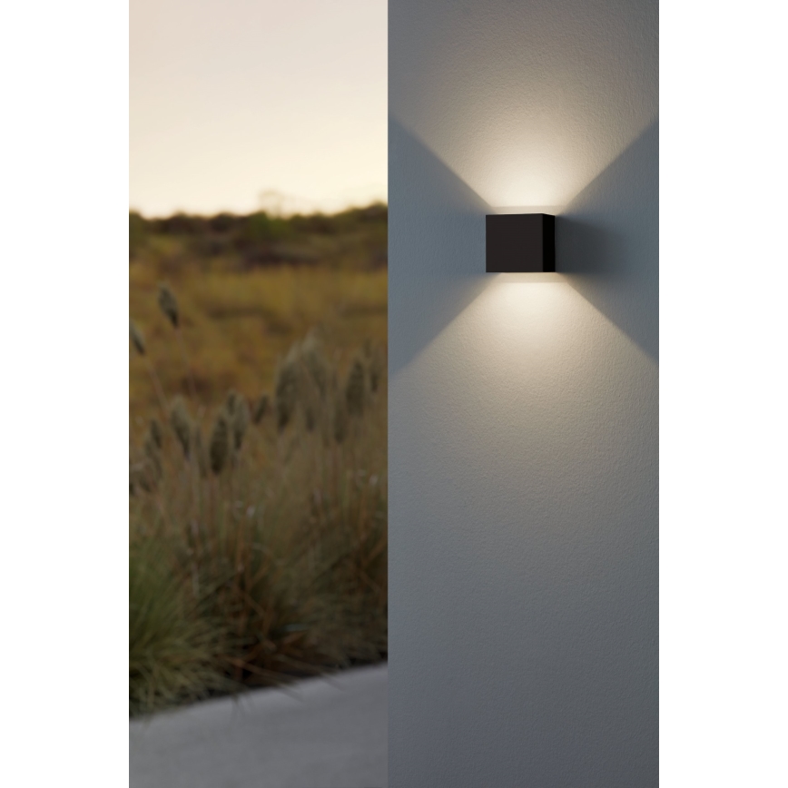 Eglo 79215 - LED Väli seinavalgusti CALPINO 2xLED/3,3W/230V 3000K IP54 must