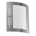 Eglo 79282 - Väli seinavalgusti CITY 1xE27/60W/230V läikiv kroom IP44