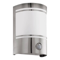 Eglo 79284 - Väli seinavalgusti koos anduriga CERNO 1xE27/40W/230V läikiv kroom IP44