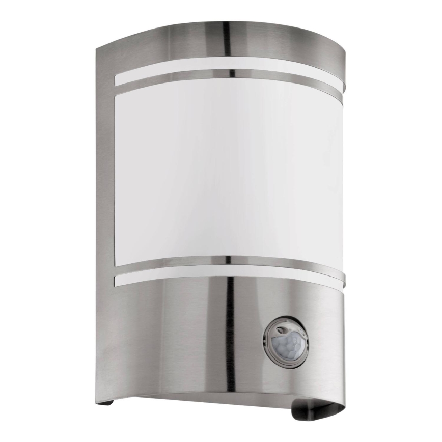 Eglo 79284 - Väli seinavalgusti koos anduriga CERNO 1xE27/40W/230V läikiv kroom IP44