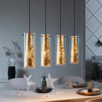 Eglo 79344 - Lühter PINTO GOLD 4xE27/40W/230V kuldne