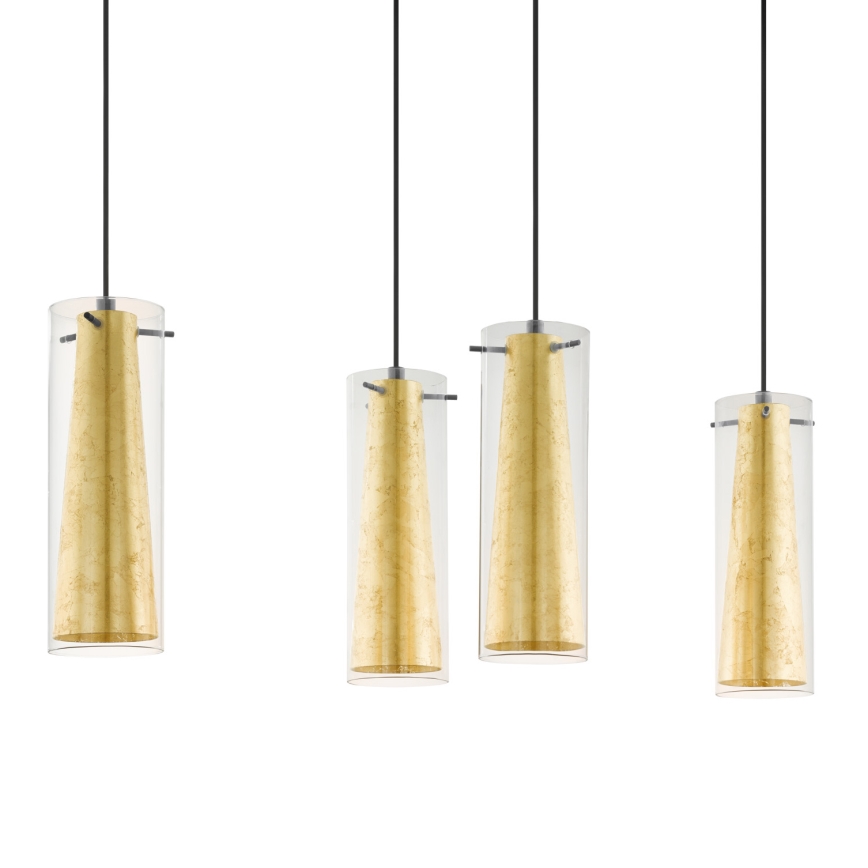 Eglo 79344 - Lühter PINTO GOLD 4xE27/40W/230V kuldne
