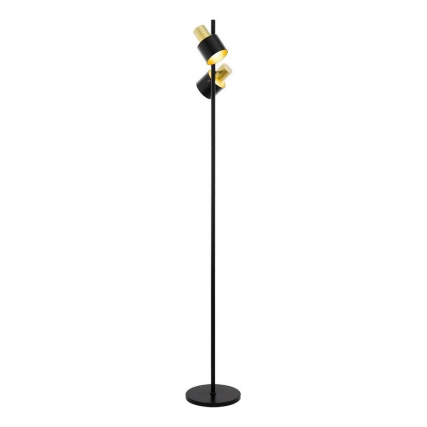 Eglo 79376 - Põrandalamp FIUMARA 2xE27/60W/230V must/kuldne