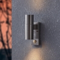 Eglo 79594- LED Väli seinavalgusti koos anduriga ARAPONGAS 2xGU10/2,8W/230V IP44 matt kroom