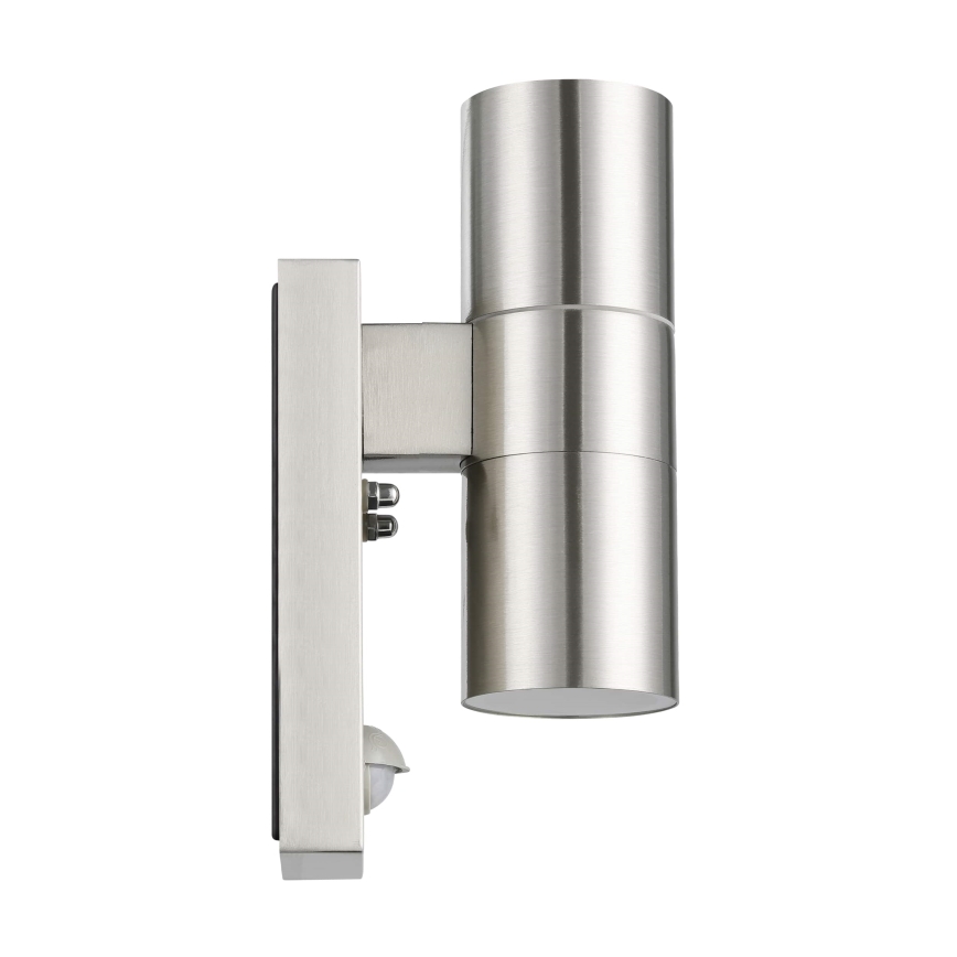 Eglo 79594- LED Väli seinavalgusti koos anduriga ARAPONGAS 2xGU10/2,8W/230V IP44 matt kroom