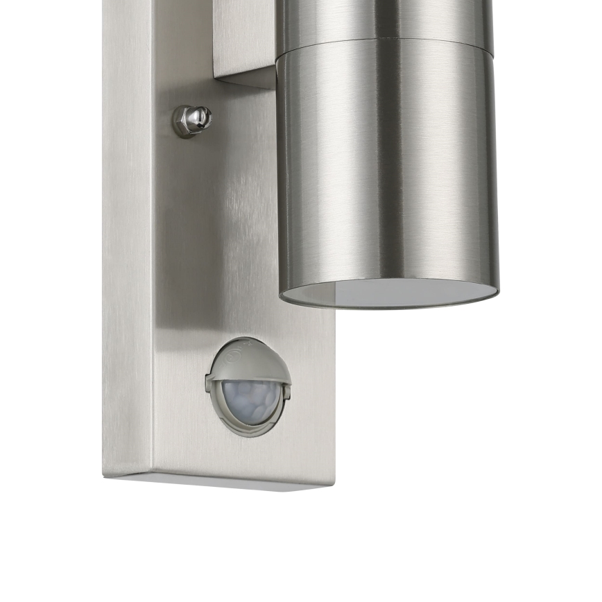 Eglo 79594- LED Väli seinavalgusti koos anduriga ARAPONGAS 2xGU10/2,8W/230V IP44 matt kroom