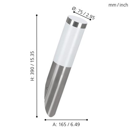 EGLO - Väli seinavalgusti 1xE27/15W/230V IP44