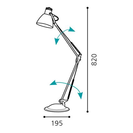 Eglo 82939 - laualamp TIME 1xE27/60W/230V