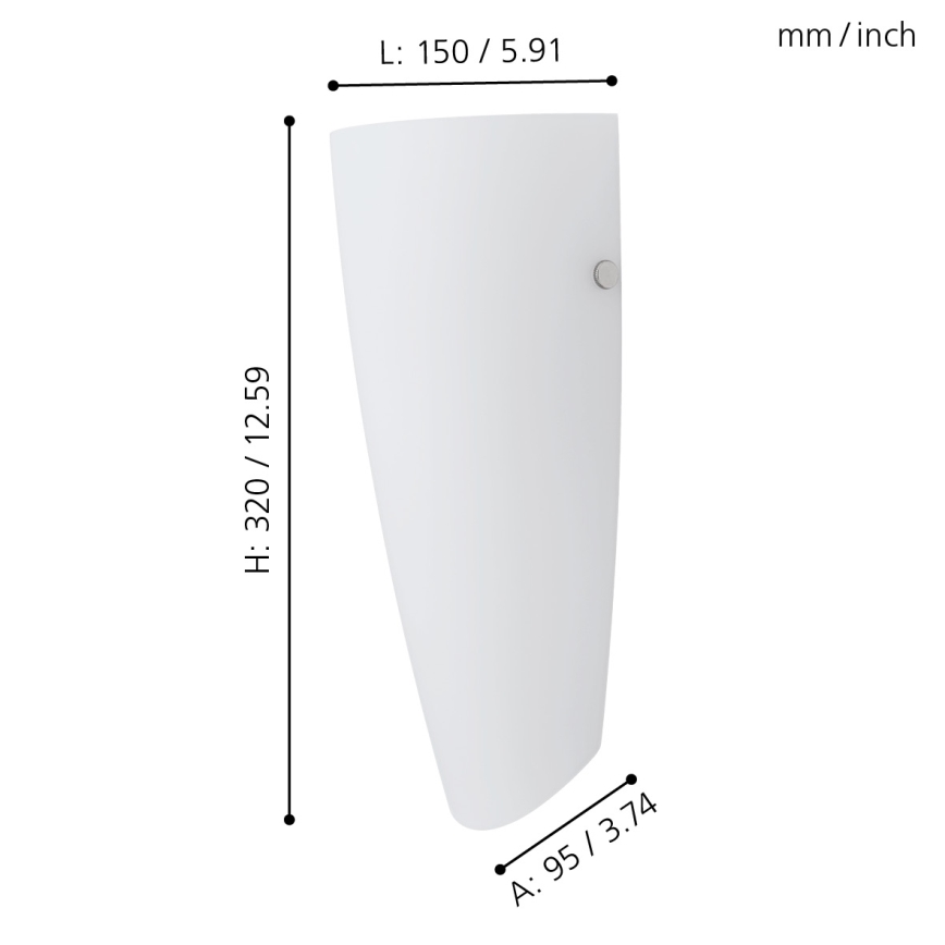 Eglo - Seinavalgusti 1xE27/60W/230V
