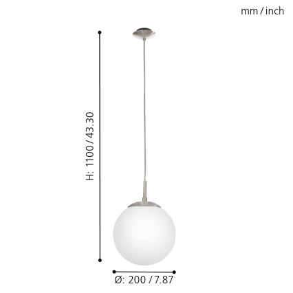 EGLO - Lühter 1xE27/60W/230V d. 20 cm