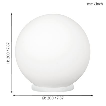 EGLO - Laualamp 1xE27/60W/230V d. 20 cm