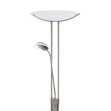 EGLO - Hämardatav põrandalamp BAYA 1xR7s/230W+1xG9/33W matt kroom
