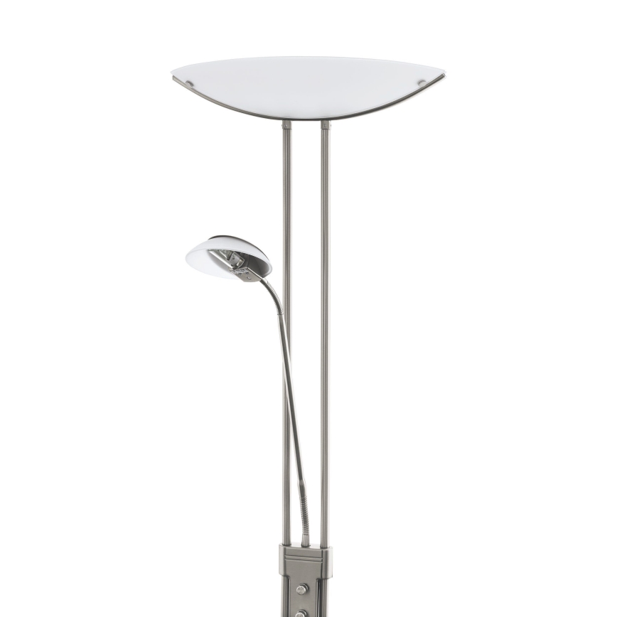 EGLO - Hämardatav põrandalamp BAYA 1xR7s/230W+1xG9/33W matt kroom