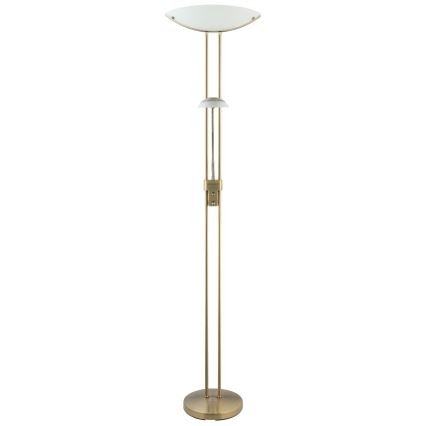EGLO - Hämardatav põrandalamp BAYA 1xR7s/230W + 1xG9/33W pronks