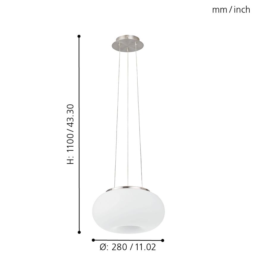 EGLO - Lühter OPTICA 2xE27/60W d. 28 cm