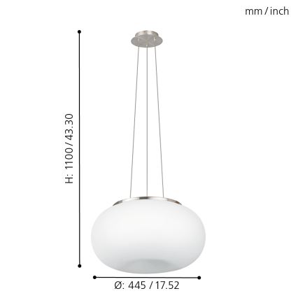 EGLO - Lühter OPTICA 2xE27/60W d. 45 cm