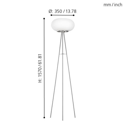 EGLO - Põrandalamp OPTICA 2xE27/60W d. 35 cm