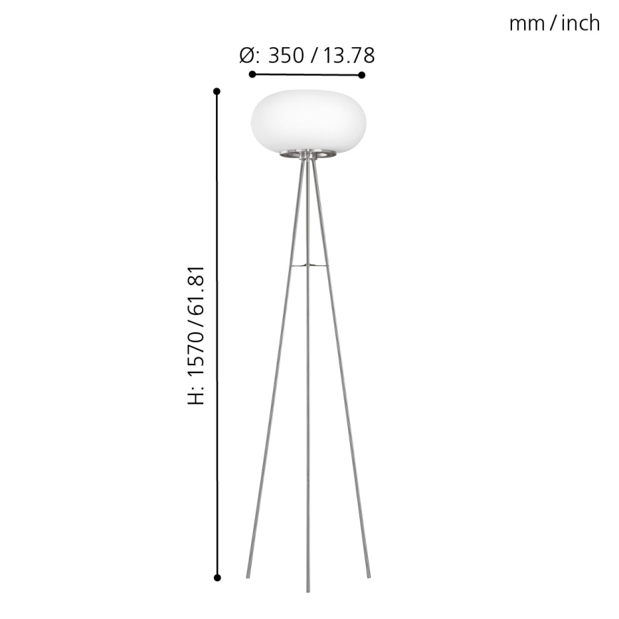 EGLO - Põrandalamp OPTICA 2xE27/60W d. 35 cm