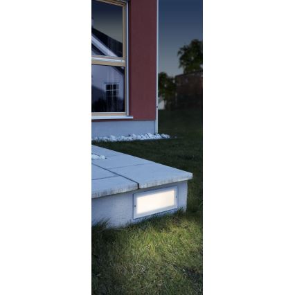 EGLO 88008 - Välisruumide süvistatav valgusti ZIMBA 1xE27/60W hõbedane/valge IP44