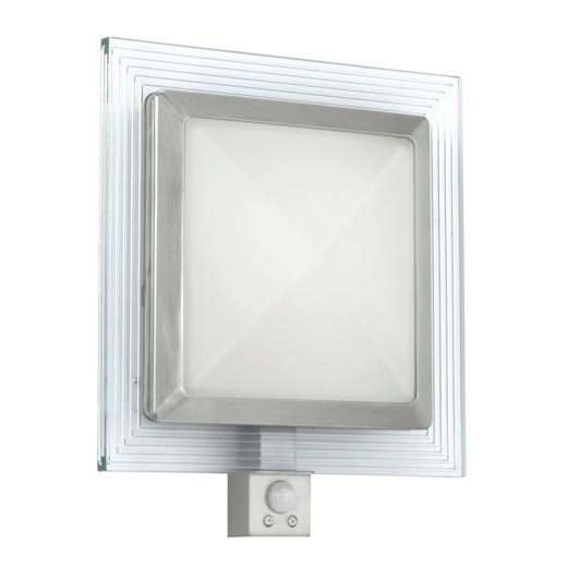 EGLO 88163 - Väli seinavalgusti anduriga PALI 1xE27/15W + 1xLED/1,28W IP44
