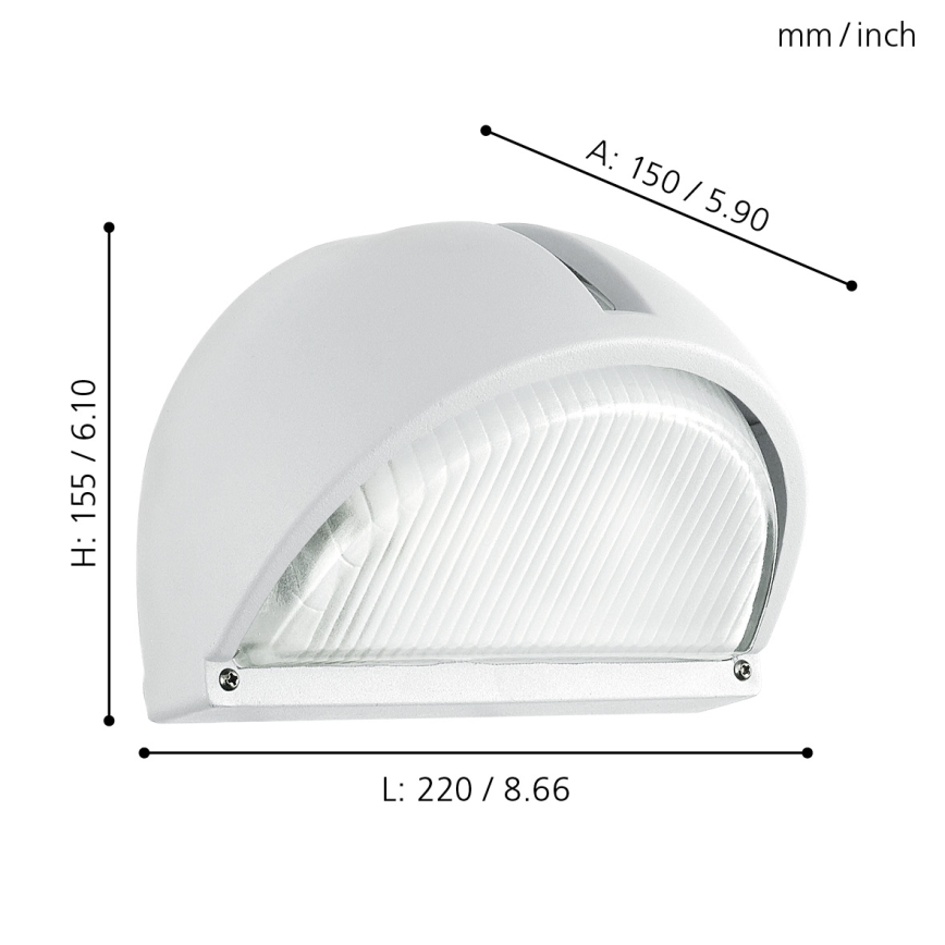 Eglo - Väli seinavalgusti 1xE27/60W valge