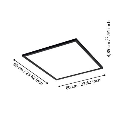 Eglo - LED Hämardatav laevalgusti LED/33W/230V must ZigBee