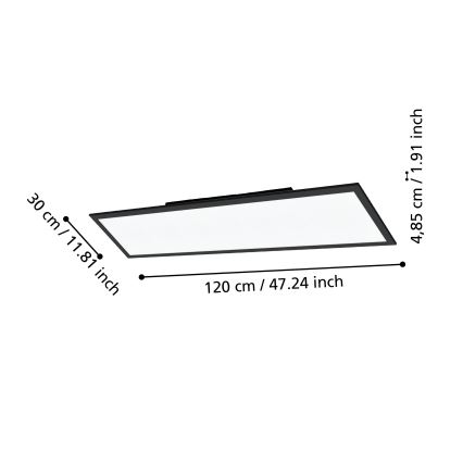 Eglo - LED Hämardatav laevalgusti LED/33,5W/230V must ZigBee