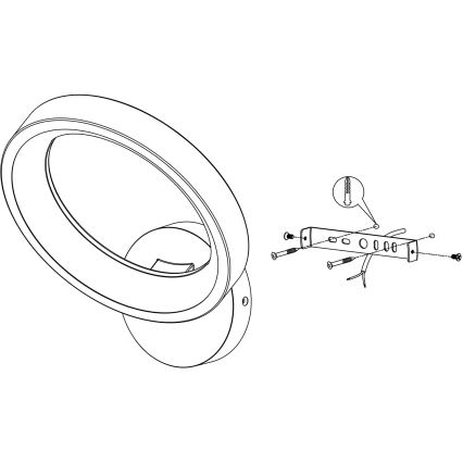 Eglo - LED RGBW Hämardatav seinavalgusti LED/16W/230V ZigBee