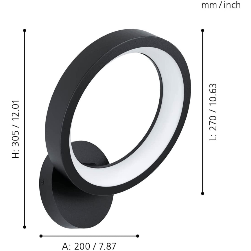 Eglo - LED RGBW Hämardatav seinavalgusti LED/16W/230V ZigBee