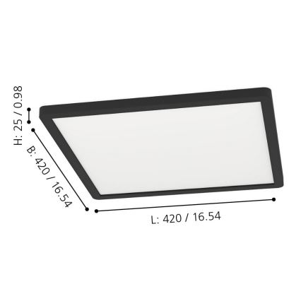 Eglo - LED RGBW Hämardatav laevalgusti LED/16,5W/230V must ZigBee