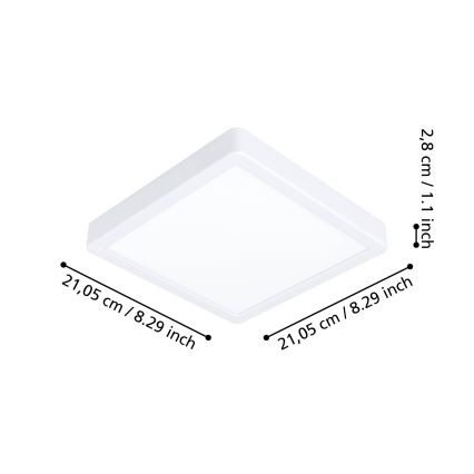 Eglo - LED Hämardatav vannitoa laevalgusti LED/16,5W/230V 2700-6500K IP44 ZigBee