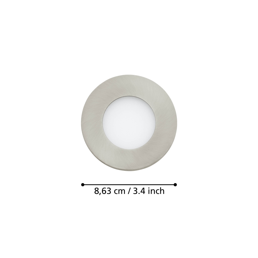 Eglo - 3-osaline LED hämardatav vannitoa valgusti FUEVA-Z 2,8W/230V IP44 läbimõõt 8,5 cm