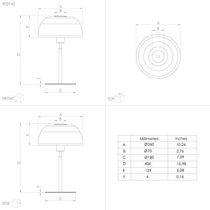 Eglo - Laualamp 1xE27/40W/230V must/valge