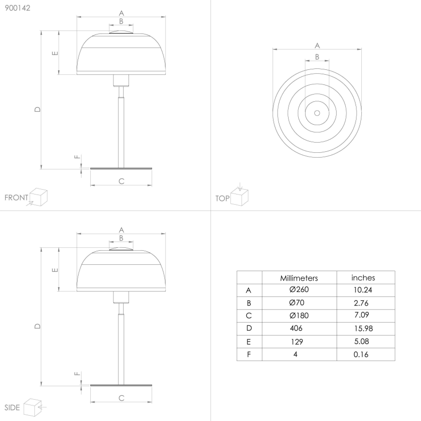 Eglo - Laualamp 1xE27/40W/230V must/valge