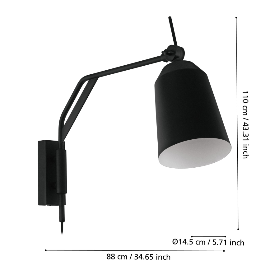 Eglo - Seinavalgusti 1xE27/40W/230V