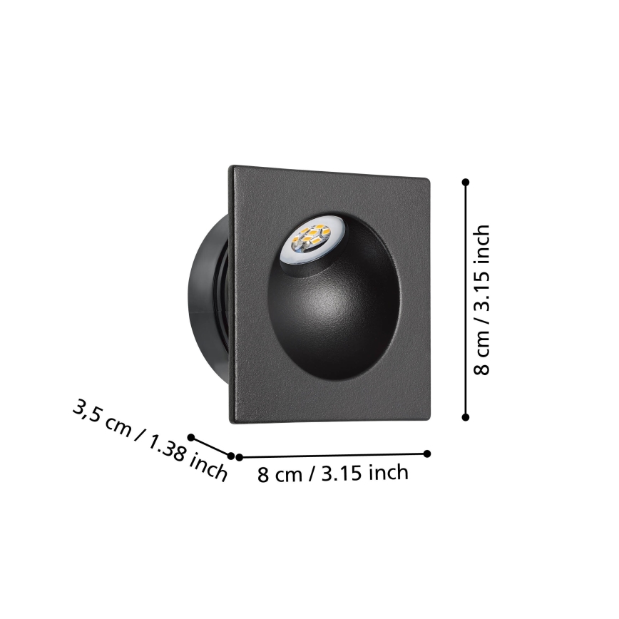 Eglo - LED Trepivalgusti LED/2W/230V 3000K must