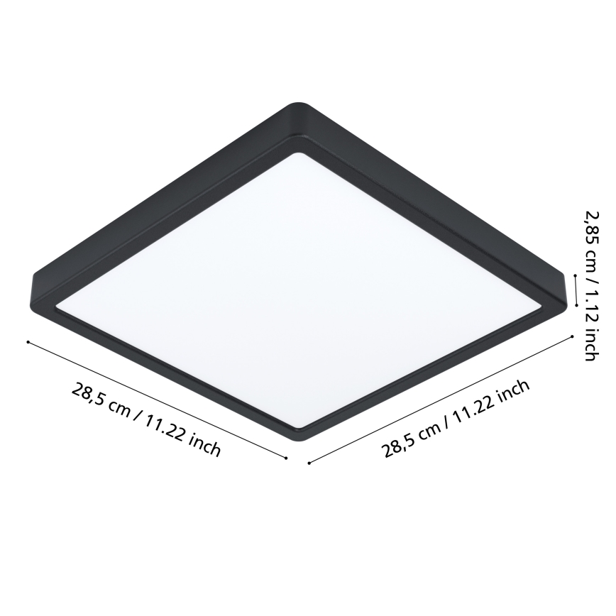 Eglo - LED Vannitoa laevalgusti LED/20,5W/230V IP44 must