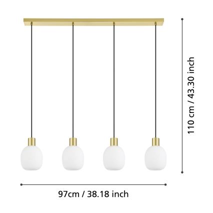 Eglo - Lühter 4xE27/40W/230V