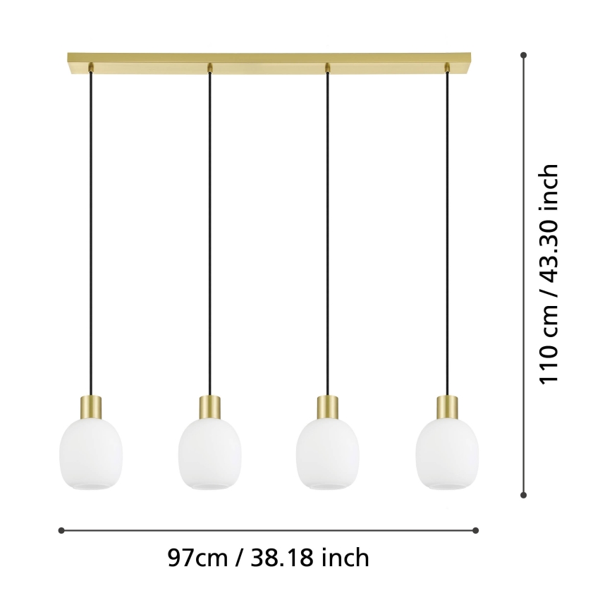 Eglo - Lühter 4xE27/40W/230V