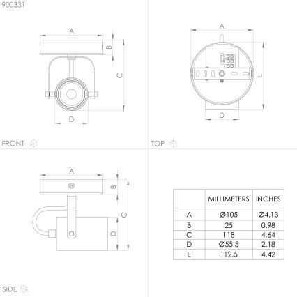 Eglo - LED Kohtvalgusti 1xGU10/3W/230V