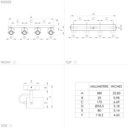 Eglo - LED Kohtvalgusti 4xGU10/3W/230V