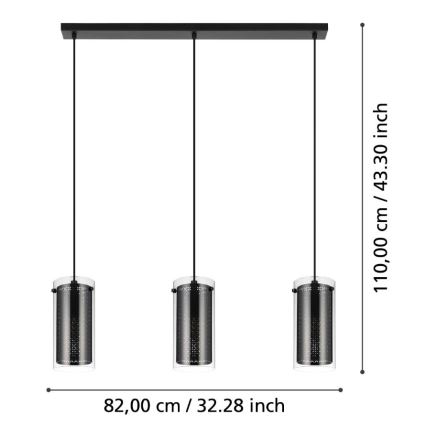 Eglo - Lühter 3xE27/10W/230V