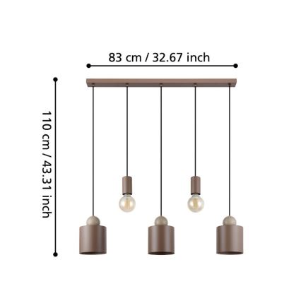 Eglo - Lühter 5xE27/40W/230V