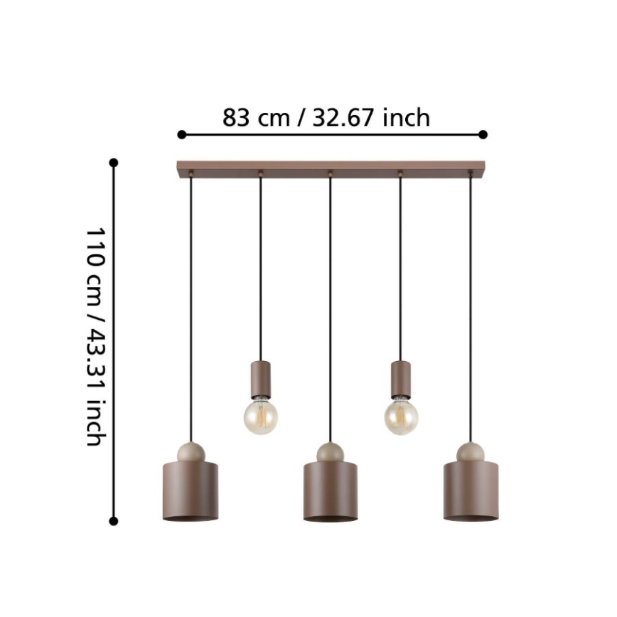 Eglo - Lühter 5xE27/40W/230V