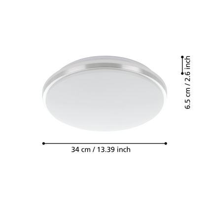 Eglo - LED Laevalgusti vannituppa LED/15,6W/230V IP44 läikiv kroom